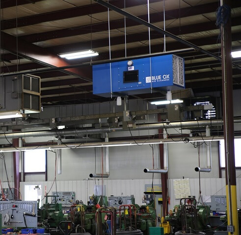 Blue Ox Air Cleaners installed for oil mist removal at Mac Fasteners.