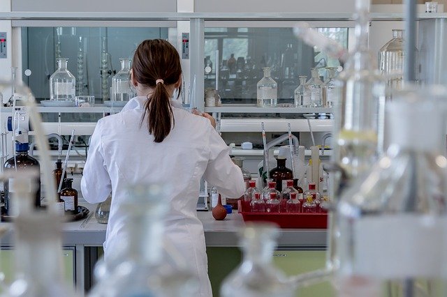 Pharmacist in a lab working